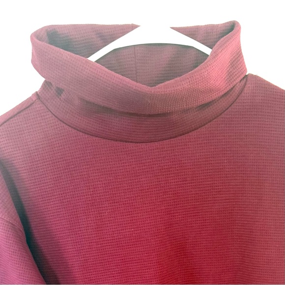 LANDS’END Women Long Sleeve Waffle Funnel Neck Top size Small - Picture 5 of 10